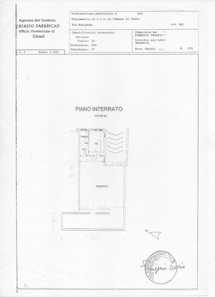 PLANIMETRIA DEL LOCALE